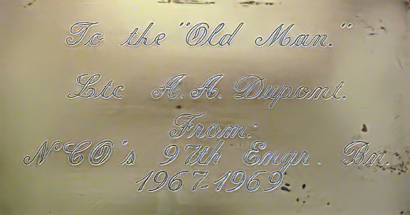 Dupont scrap book cover inscription plate