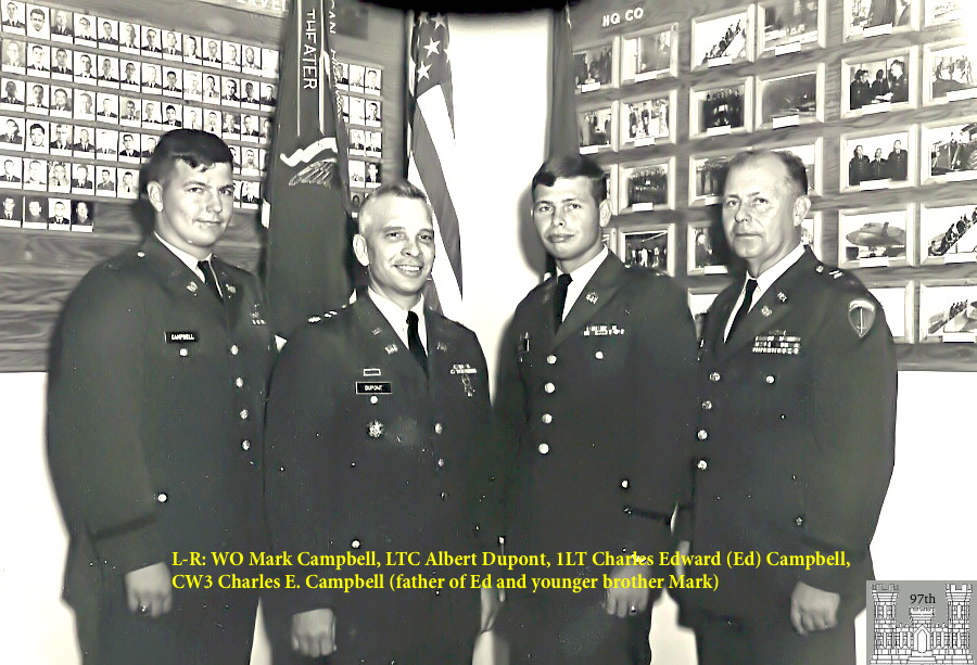 CW3 Charles E. Campbell family with LTC Dupont, Fort Riley