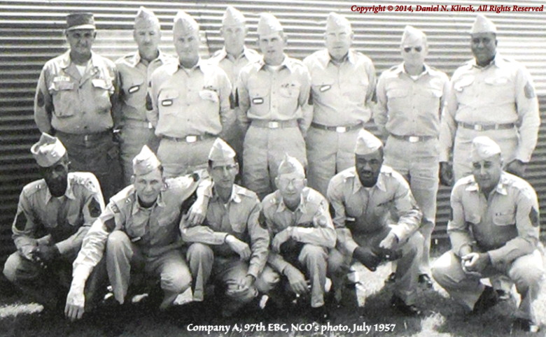 Non-commissioned officers of Co A, 97th EBC, July 1957