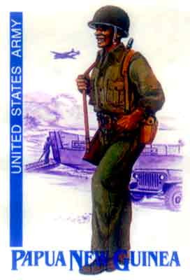 US Army Papua New Guinea stamp, 1992