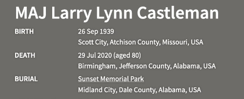 Major (Retired) Larry Lynn Castleman