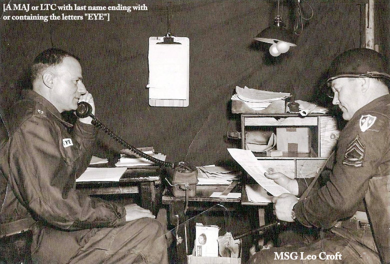 MSG William Leo Croft, 97th EBC, apparently on a field problem during his tour