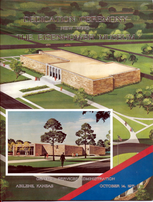 Program cover, Eisenhower Museum New Wing Dedication, 14 October 1971