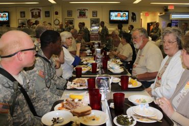 Lunch with soldiers