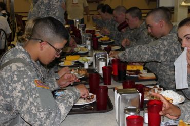 Lunch with soldiers
