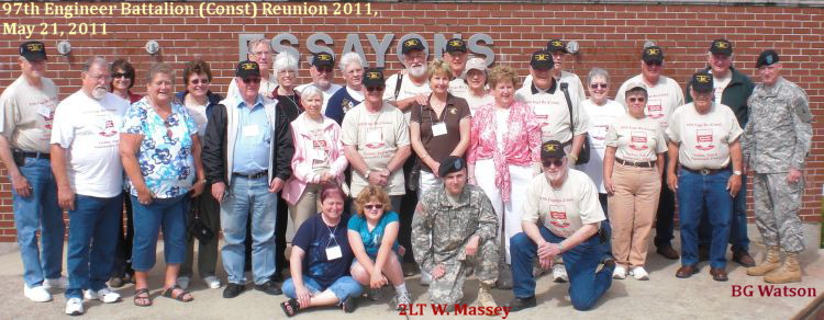 97th Engineer Reunion Attendees, Sapper Grove, with BG Watson