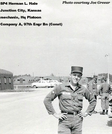 SP4 Herman Lee Hale, Vehicle Mechanic, Co D, 97th Engineer Bn (Const)
