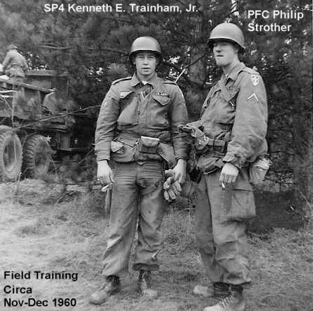 SP4 Ken Trainham and PFC Philip Strother, 1961, Vassincourt, France
