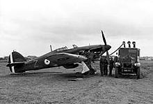 Hurricane I of Nunmer 1 Squadron, RAF, being refuelled at Vassincourt. Source, wikipedia.org