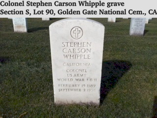 Grave of Colonel Stephen C. Whipple, first commander, 97th Engineers