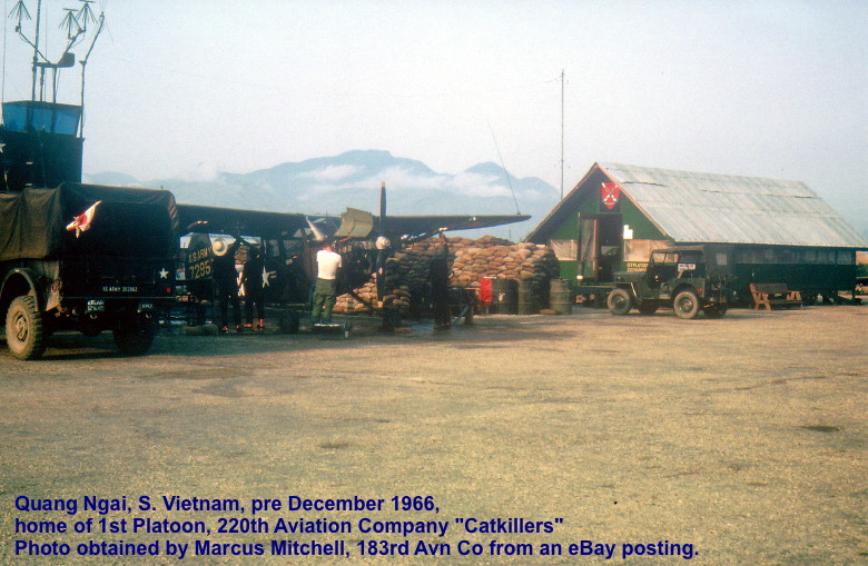courtesy Marcus Mitchell, 183rd Avn Co: Quang Ngai Airfield, 1st Platoon Operations building, pre-December 1966