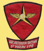 Copy of the 3rd Marine Division Air Observer Section patch