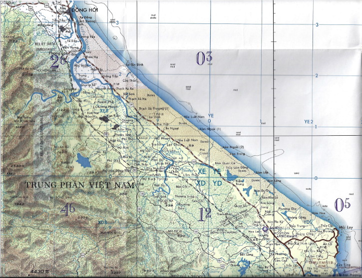 DMZ to Dong Hoi map, 1965