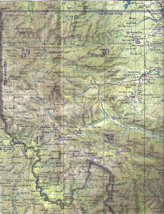 DMZ-Laos map, 1965