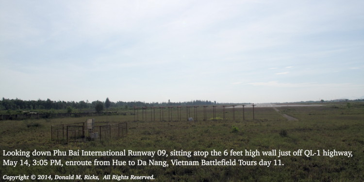 Vietnam Battlefield Tours, 14 May, Phu Bai Airport west side