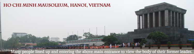Vietnam Battlefield Tours, parade ground and entrance to Ho Chi Minh Mausoleum in Hanoi