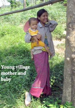 Vietnam Battlefield Tours, visit to Bru Montagnard Village with a basket of five young pigs purchased at a local market