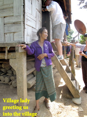 Vietnam Battlefield Tours, visit to Bru Montagnard Village with a basket of five young pigs purchased at a local market