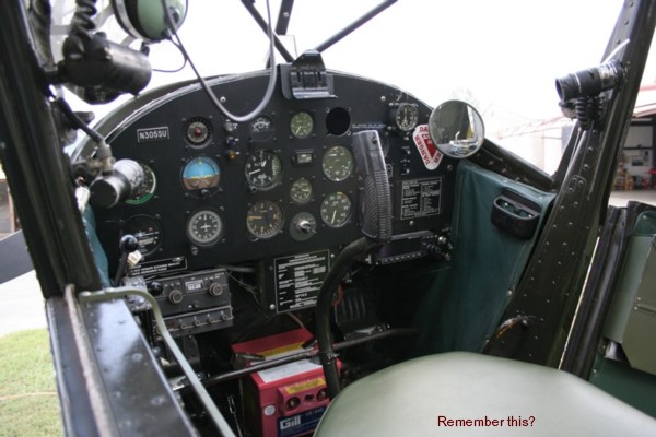 Bird Dog cockpit.