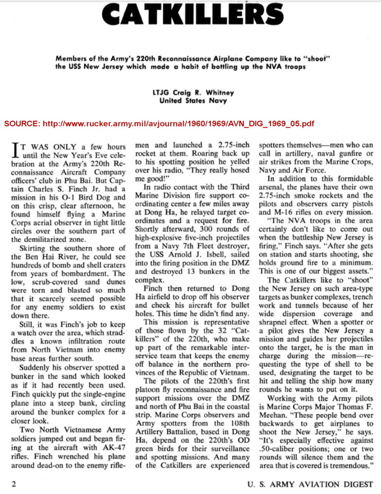 Catkillers, by LTJG Craig R. Whitney, United States Army Aviation Digest, May 1969, page 1