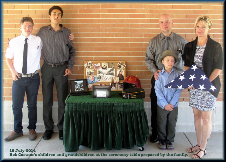 Interment ceremony, Robert M. Cortner, 16 July 2014