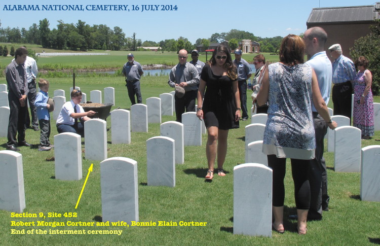 Interment ceremony, Robert M. Cortner, 16 July 2014