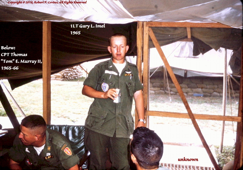 View of pocket patch worn by 1LT Gary L. Ime