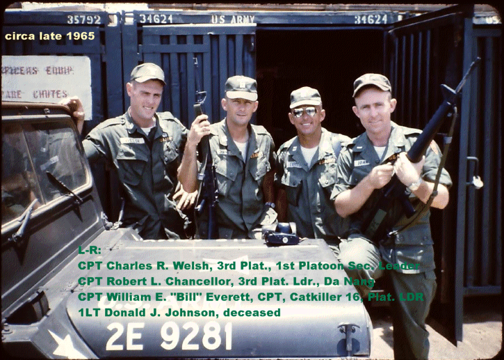 CPT William E. Everett, Catkiller 16, and three other original-team officers
