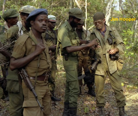 Jim Hooper with Unita rebels in central Angola, 1989. Used by permission