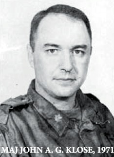Major John A. G. Klose, Commander, 62nd Aviation Company (Coachmen)
