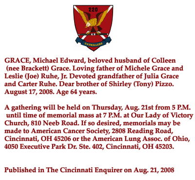CW2 Michael Grace, obituary, 2008