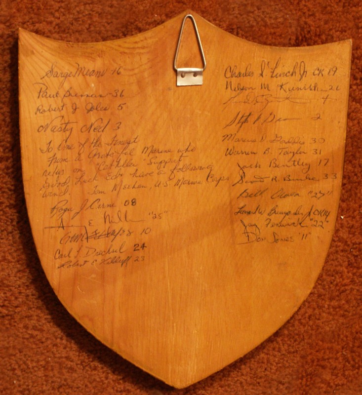 Major Ed Miler's Catkiller plaque