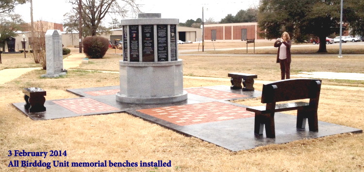 All Vietnam Unit Birddog Monument benches 2, installed 3 Feb