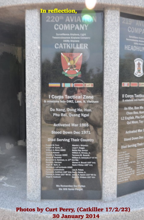 All Vietnam Unit Birddog Monument installation at Fort Rucker, 30 January 2014