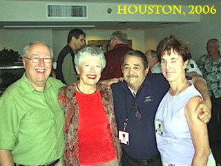 Ned Wilson and wife Marion with the Bumgardners at the Houston reunion in 2006