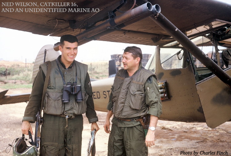 Ned Wilson with an unidentified Aerial Observer in Vietnam
