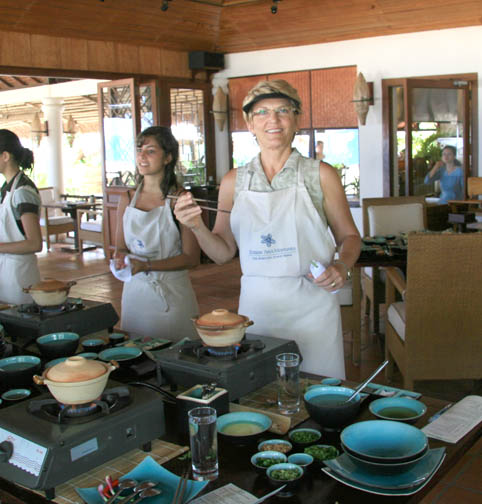 Jean in Vietnamese cooking school