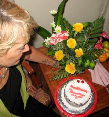 Jean Stewart's birthday cake in Vietnam