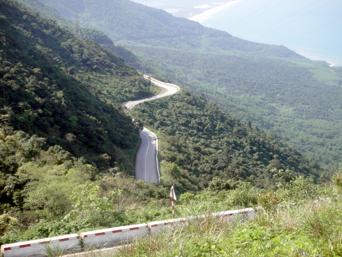 Hai Van Pass view of highway going towards Hue